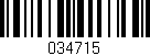 Código de barras (EAN, GTIN, SKU, ISBN): '034715'
