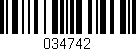 Código de barras (EAN, GTIN, SKU, ISBN): '034742'
