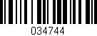Código de barras (EAN, GTIN, SKU, ISBN): '034744'