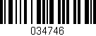 Código de barras (EAN, GTIN, SKU, ISBN): '034746'