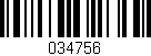 Código de barras (EAN, GTIN, SKU, ISBN): '034756'