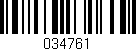 Código de barras (EAN, GTIN, SKU, ISBN): '034761'
