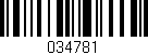 Código de barras (EAN, GTIN, SKU, ISBN): '034781'