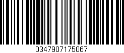Código de barras (EAN, GTIN, SKU, ISBN): '0347907175067'