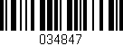 Código de barras (EAN, GTIN, SKU, ISBN): '034847'