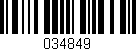 Código de barras (EAN, GTIN, SKU, ISBN): '034849'