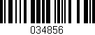 Código de barras (EAN, GTIN, SKU, ISBN): '034856'