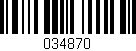 Código de barras (EAN, GTIN, SKU, ISBN): '034870'