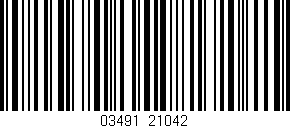 Código de barras (EAN, GTIN, SKU, ISBN): '03491/21042'