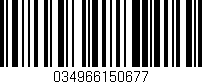 Código de barras (EAN, GTIN, SKU, ISBN): '034966150677'