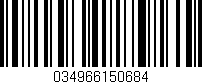 Código de barras (EAN, GTIN, SKU, ISBN): '034966150684'