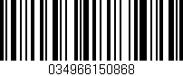 Código de barras (EAN, GTIN, SKU, ISBN): '034966150868'