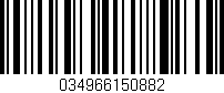 Código de barras (EAN, GTIN, SKU, ISBN): '034966150882'