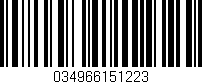 Código de barras (EAN, GTIN, SKU, ISBN): '034966151223'