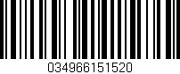 Código de barras (EAN, GTIN, SKU, ISBN): '034966151520'