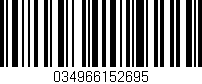 Código de barras (EAN, GTIN, SKU, ISBN): '034966152695'