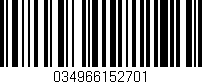 Código de barras (EAN, GTIN, SKU, ISBN): '034966152701'