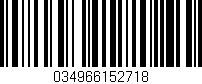 Código de barras (EAN, GTIN, SKU, ISBN): '034966152718'