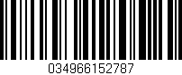 Código de barras (EAN, GTIN, SKU, ISBN): '034966152787'