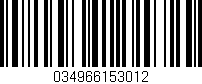 Código de barras (EAN, GTIN, SKU, ISBN): '034966153012'