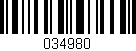 Código de barras (EAN, GTIN, SKU, ISBN): '034980'