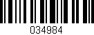 Código de barras (EAN, GTIN, SKU, ISBN): '034984'