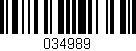 Código de barras (EAN, GTIN, SKU, ISBN): '034989'