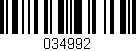 Código de barras (EAN, GTIN, SKU, ISBN): '034992'