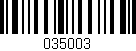Código de barras (EAN, GTIN, SKU, ISBN): '035003'