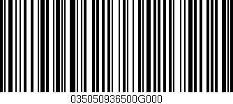 Código de barras (EAN, GTIN, SKU, ISBN): '035050936500G000'