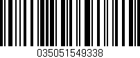 Código de barras (EAN, GTIN, SKU, ISBN): '035051549338'