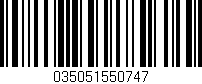 Código de barras (EAN, GTIN, SKU, ISBN): '035051550747'