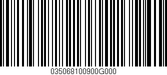 Código de barras (EAN, GTIN, SKU, ISBN): '035068100900G000'