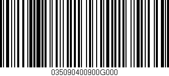 Código de barras (EAN, GTIN, SKU, ISBN): '035090400900G000'