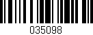 Código de barras (EAN, GTIN, SKU, ISBN): '035098'