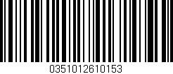 Código de barras (EAN, GTIN, SKU, ISBN): '0351012610153'