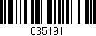 Código de barras (EAN, GTIN, SKU, ISBN): '035191'