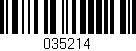 Código de barras (EAN, GTIN, SKU, ISBN): '035214'
