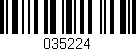 Código de barras (EAN, GTIN, SKU, ISBN): '035224'