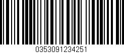Código de barras (EAN, GTIN, SKU, ISBN): '0353091234251'