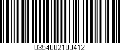 Código de barras (EAN, GTIN, SKU, ISBN): '0354002100412'
