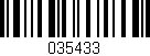 Código de barras (EAN, GTIN, SKU, ISBN): '035433'