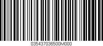 Código de barras (EAN, GTIN, SKU, ISBN): '035437036500M000'