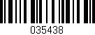 Código de barras (EAN, GTIN, SKU, ISBN): '035438'