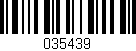 Código de barras (EAN, GTIN, SKU, ISBN): '035439'
