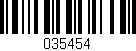 Código de barras (EAN, GTIN, SKU, ISBN): '035454'