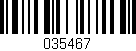 Código de barras (EAN, GTIN, SKU, ISBN): '035467'