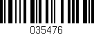 Código de barras (EAN, GTIN, SKU, ISBN): '035476'
