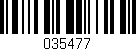 Código de barras (EAN, GTIN, SKU, ISBN): '035477'