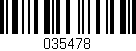 Código de barras (EAN, GTIN, SKU, ISBN): '035478'